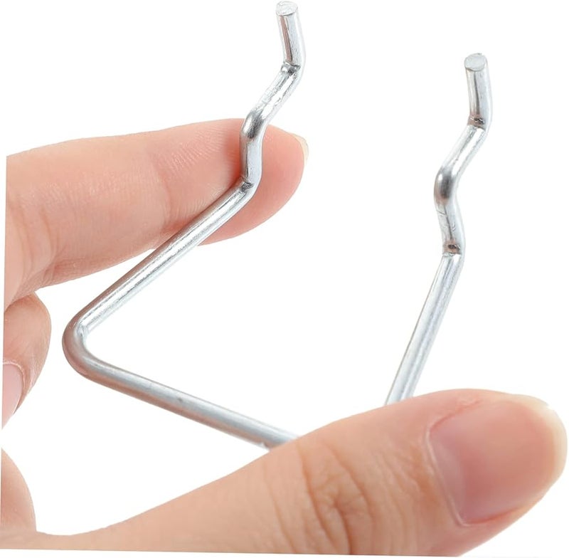Silver Pegboard Hooks 5pcs Metal Tool Organizer Storage Garage Cup Holder 5X4 5CM - Image 5